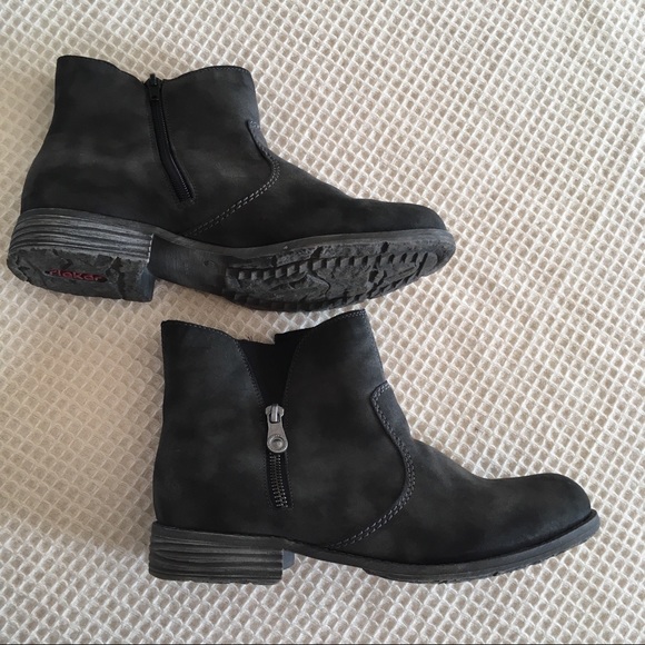 rieker wool lined ankle boot